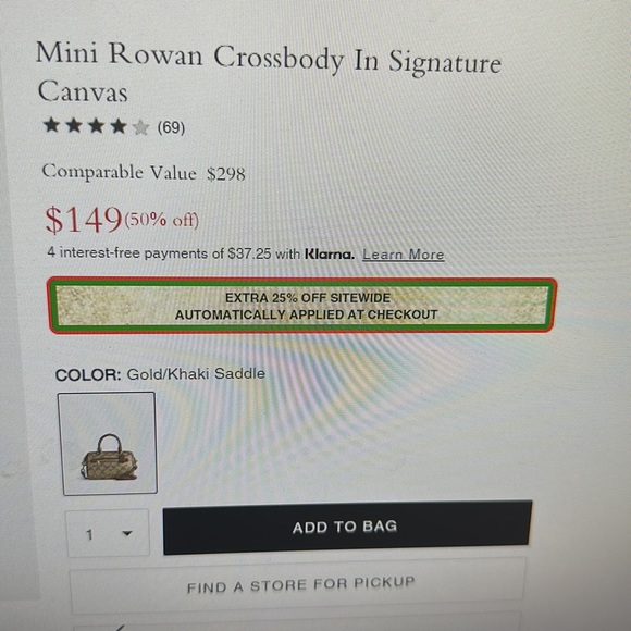 New! Coach Mini Rowan crossbody in Signature canvas - Picture 3 of 7